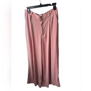 Women's High Waisted Wide Leg Pink Trouser Amazon Pants Size Large